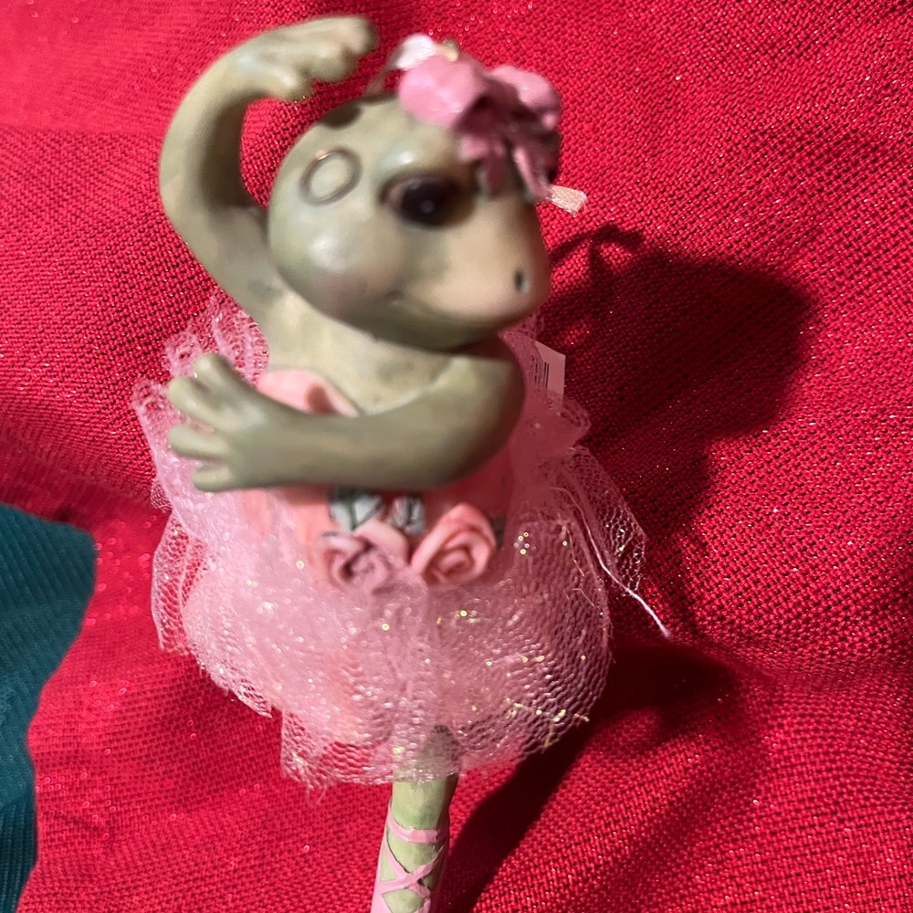 Set of 2 Frog Ballerina Vintage Christmas Ornament by Ganz - Picture 6 of 7